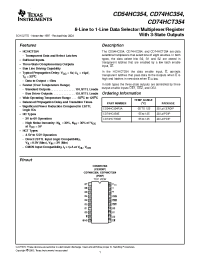 Datasheet CD74HC354 manufacturer TI